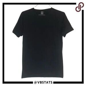 M Active Black Short Sleeve Soft Cotton Tee Shirt in Size Medium